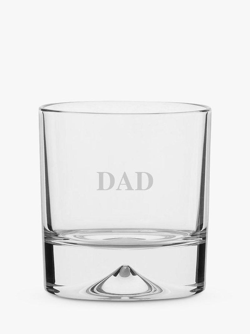 Dartington Crystal Dimple Dad engraved clear tumbler 285ml - British product