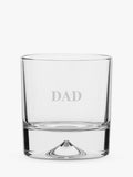 Dartington Crystal Dimple Dad engraved clear tumbler 285ml - British product