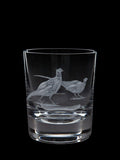 Dartington Crystal Pheasant Hand Engraved Whisky Tumbler 300ml - British product