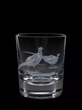Dartington Crystal Pheasant Hand Engraved Whisky Tumbler 300ml - British product