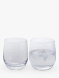 Dartington Crystal clear wine and bar tumbler glass set of 2, 370ml - British product