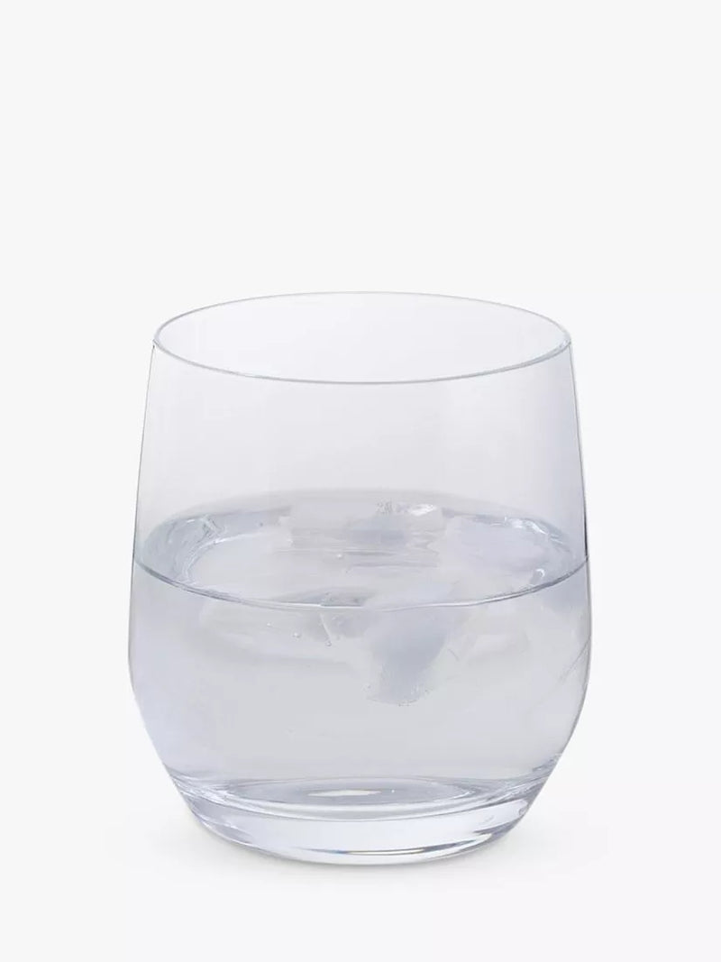 Dartington Crystal clear wine and bar tumbler glass set of 2, 370ml - British product