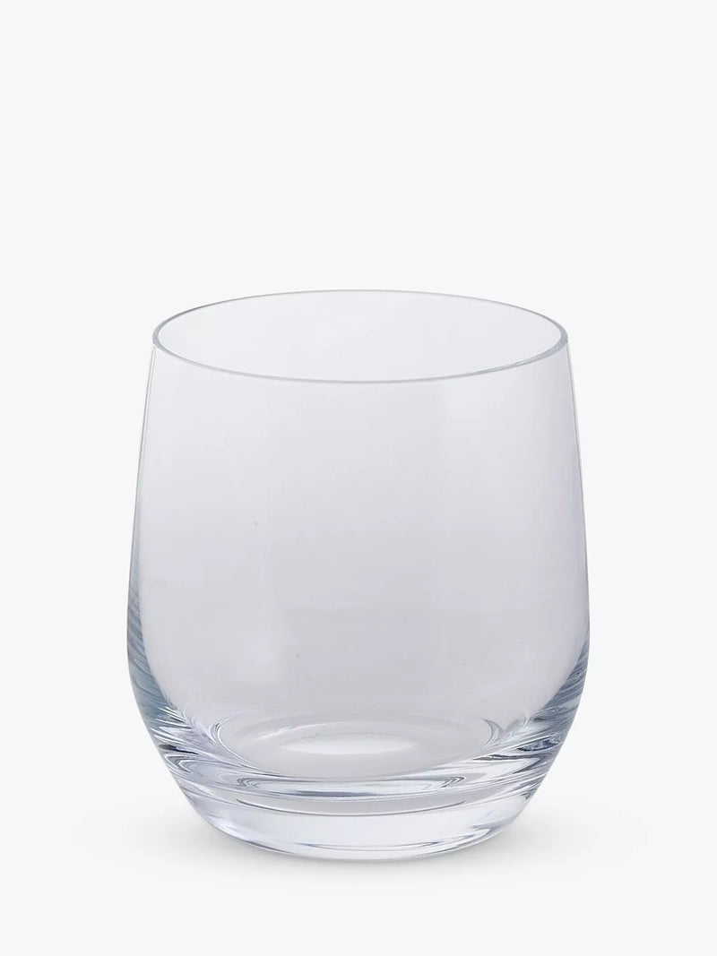Dartington Crystal clear wine and bar tumbler glass set of 2, 370ml - British product