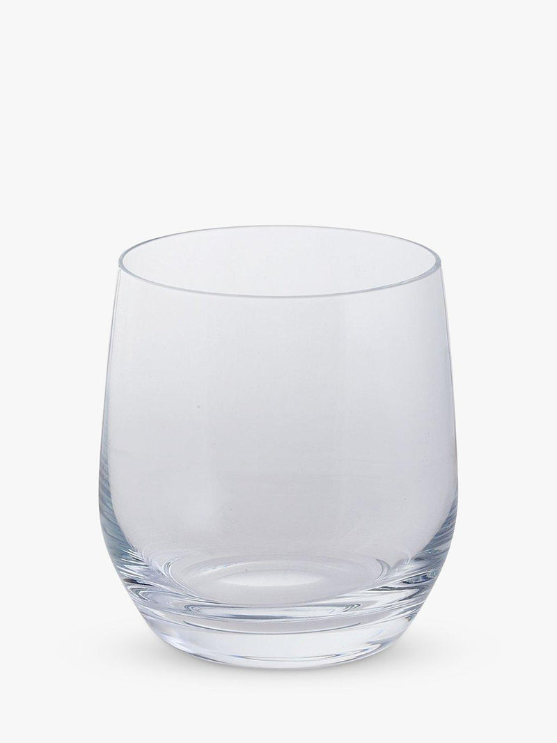Dartington Crystal clear wine and bar tumbler glass set of 2, 370ml - British product