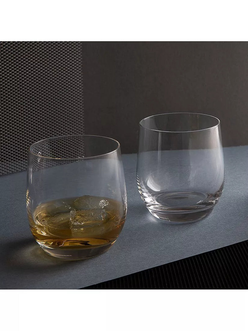 Dartington Crystal clear wine and bar tumbler glass set of 2, 370ml - British product