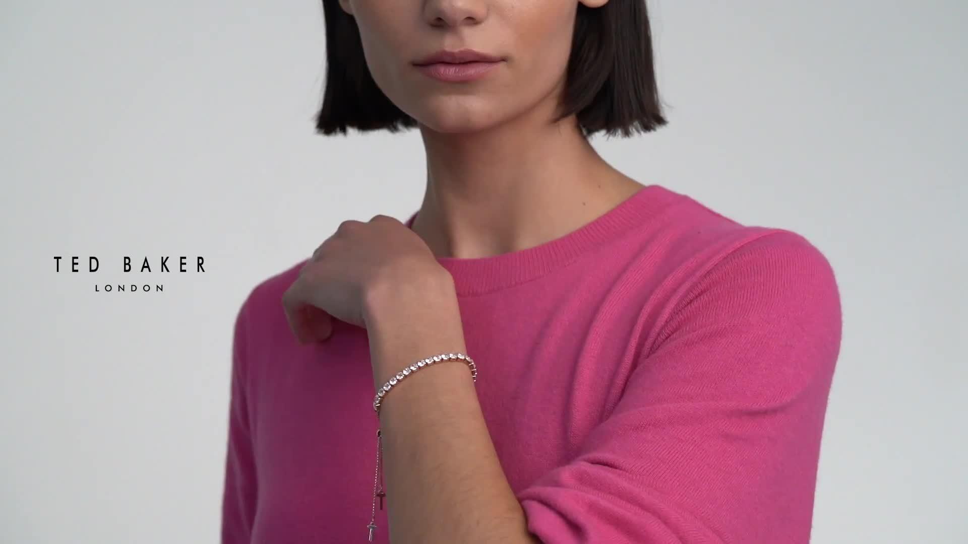 Ted Baker crystal tennis bracelet gold tone - British product