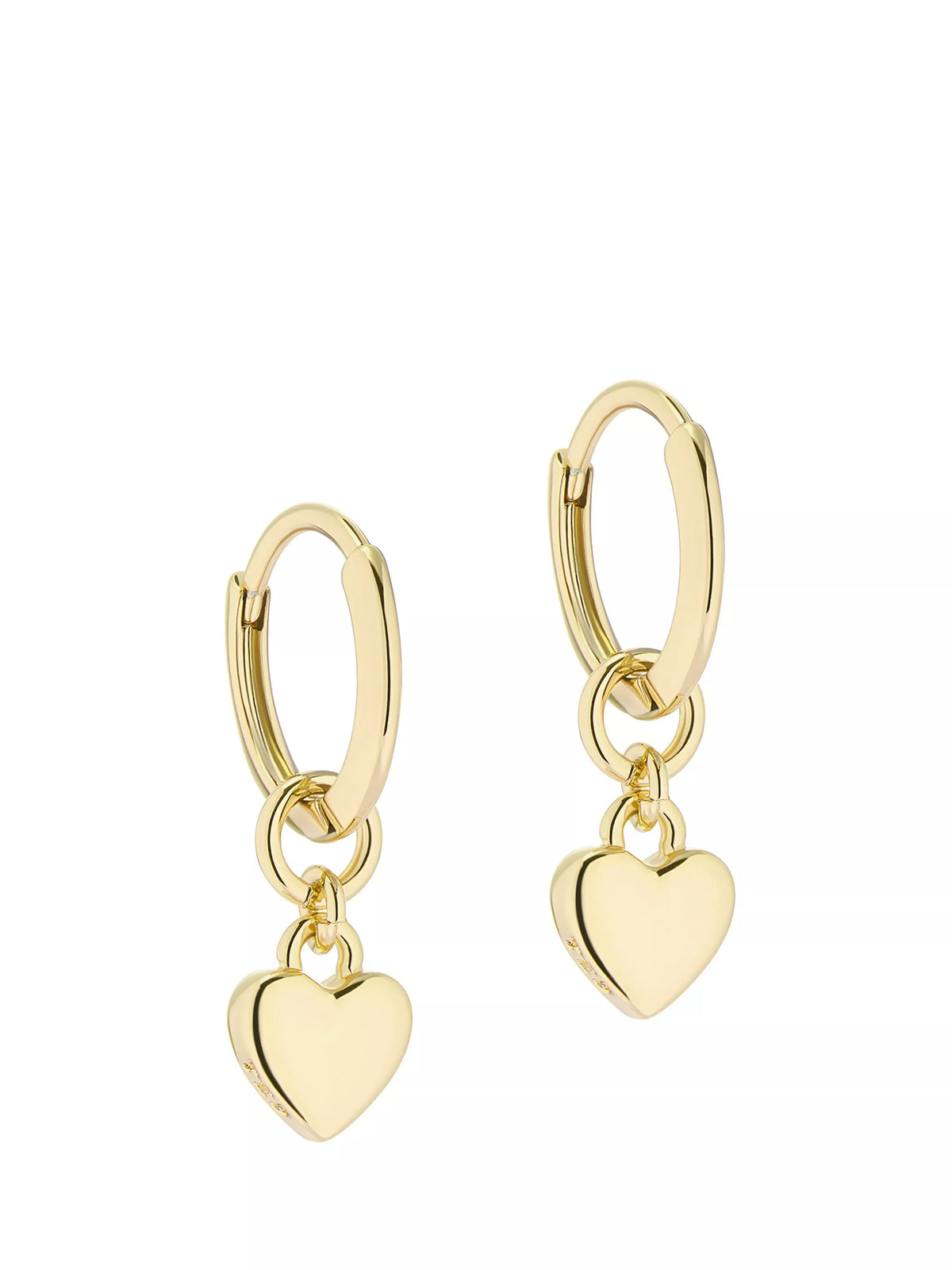 Ted Baker Harrye Tiny Heart Huggie Earrings gold tone crystal, UK version