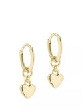 Ted Baker Harrye Tiny Heart Huggie Earrings gold tone crystal, UK version