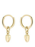 Ted Baker Harrye Tiny Heart Huggie Earrings gold tone crystal, UK version