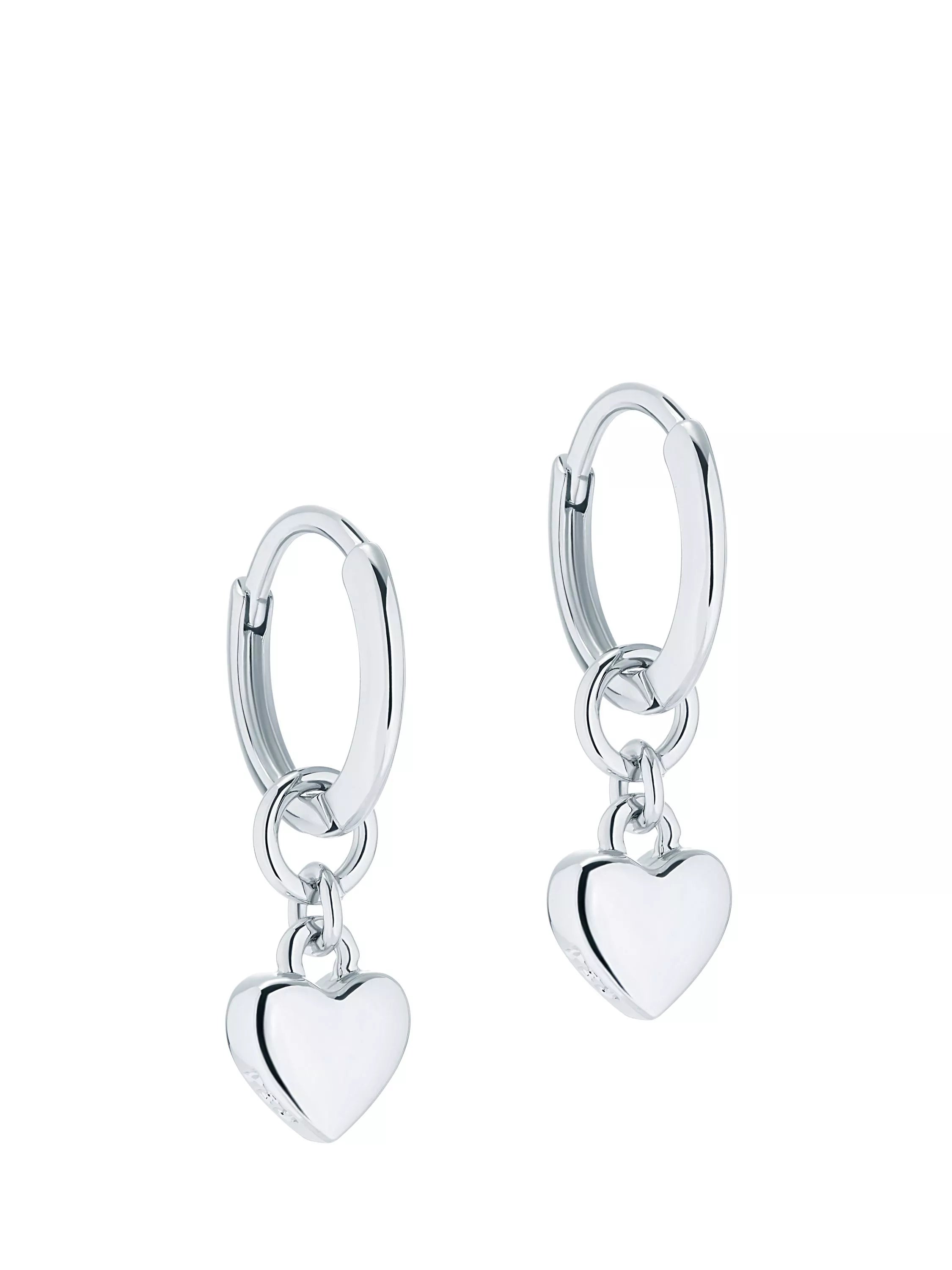 Ted Baker Harrye Tiny Heart Huggie Earrings, Silver
