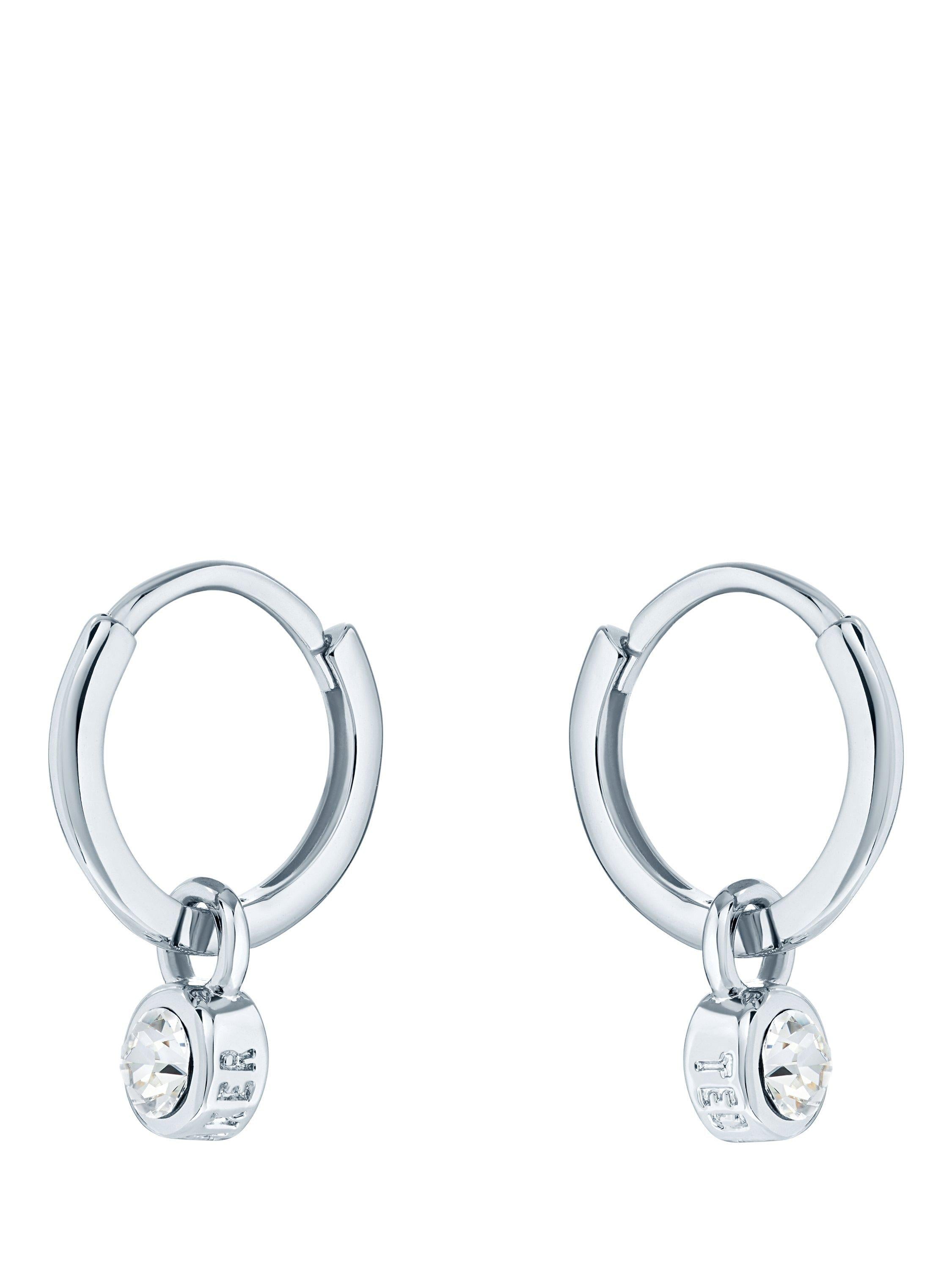 Ted Baker Sinalaa crystal huggie earrings rose gold tone, imported from the UK