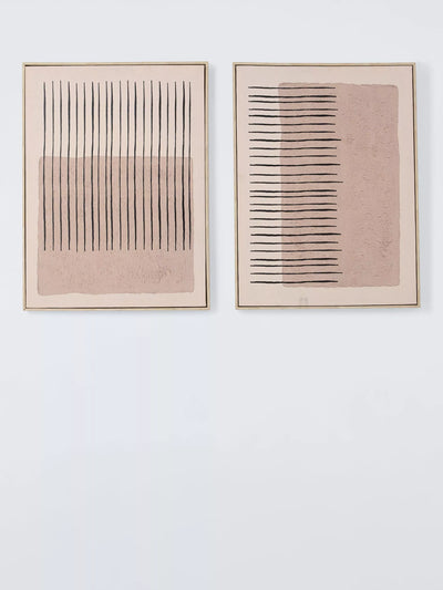 John Lewis John Lewis 'Abstract Strings' Framed Print, Set of 2, 80 x 60cm, Multi