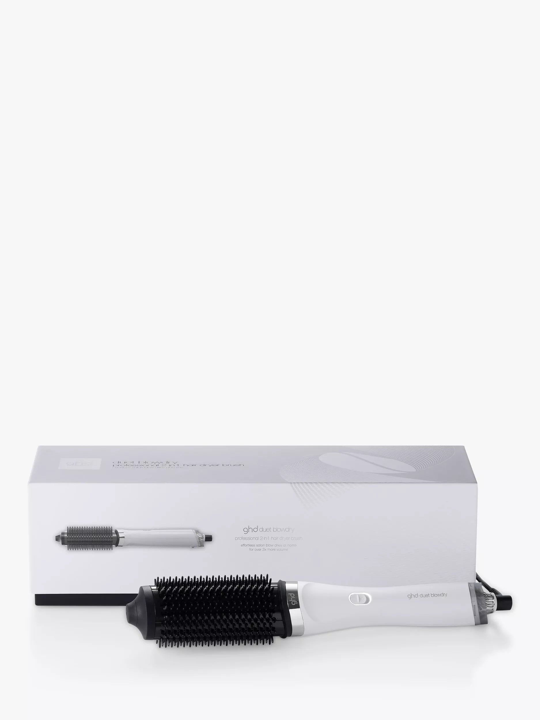 ghd Duet Blowdry hair dryer brush white, imported from the UK