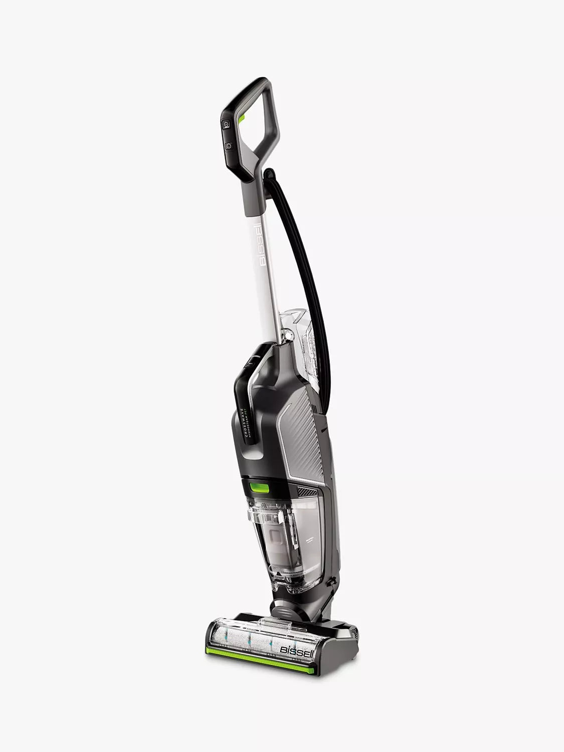 BISSELL CrossWave HydroSteam Pet Select vacuum cleaner in black, silver, and lime - British product