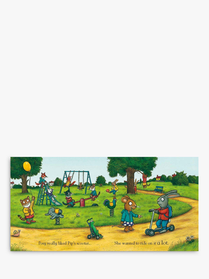 Nosy Crow Pip and Posy Super Scooter children's book, imported from the UK