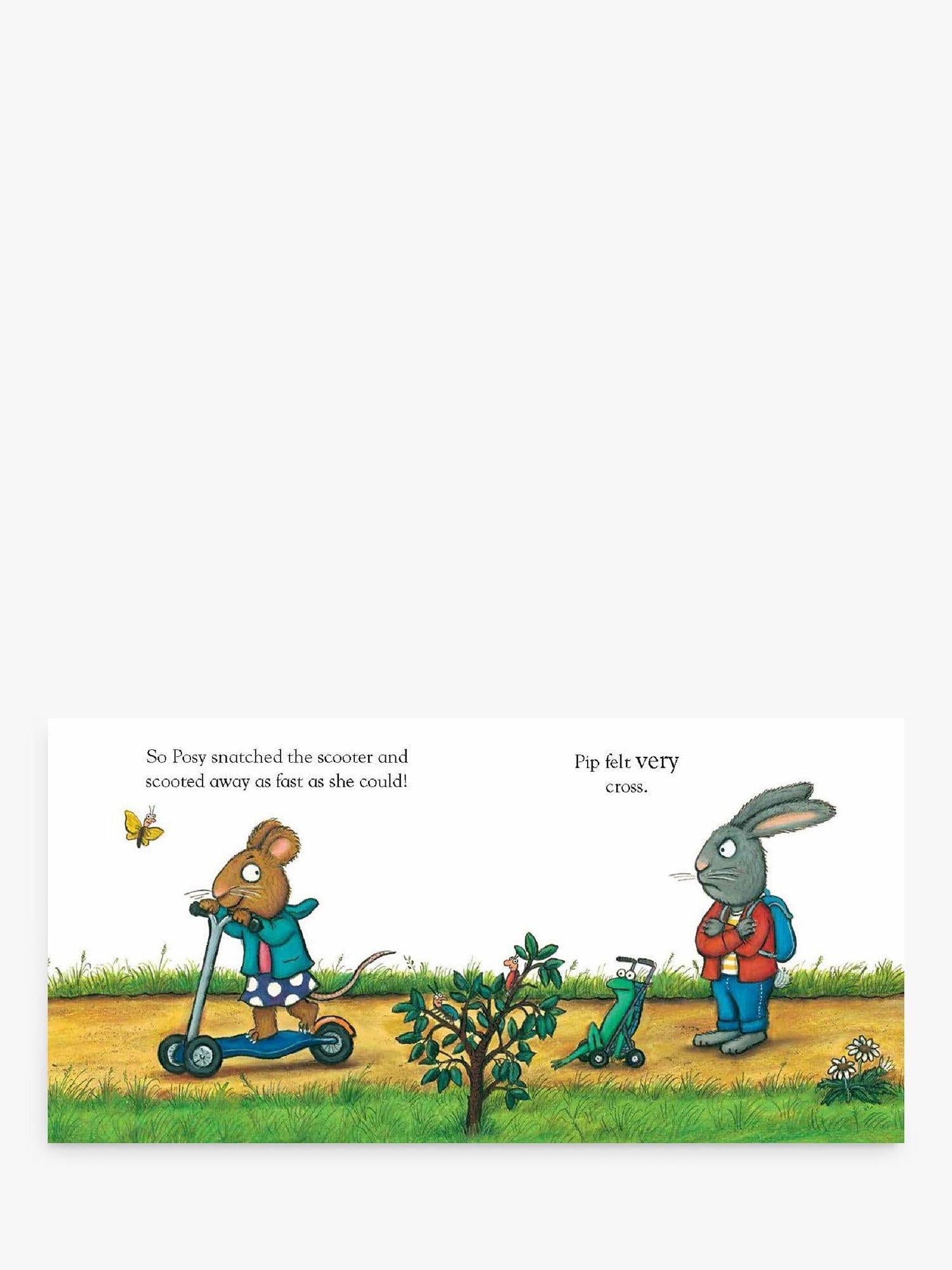 Nosy Crow Pip and Posy Super Scooter children's book, imported from the UK