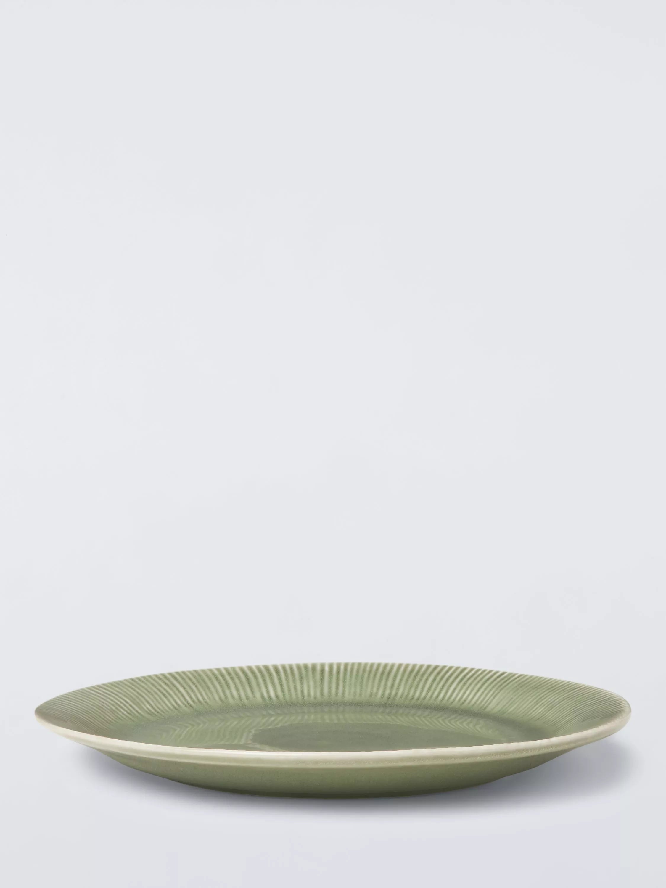 John Lewis stoneware dinner plate green 28cm, imported from the UK