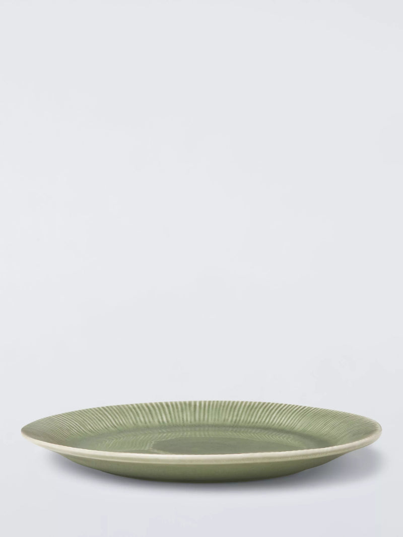 John Lewis stoneware dinner plate green 28cm, imported from the UK