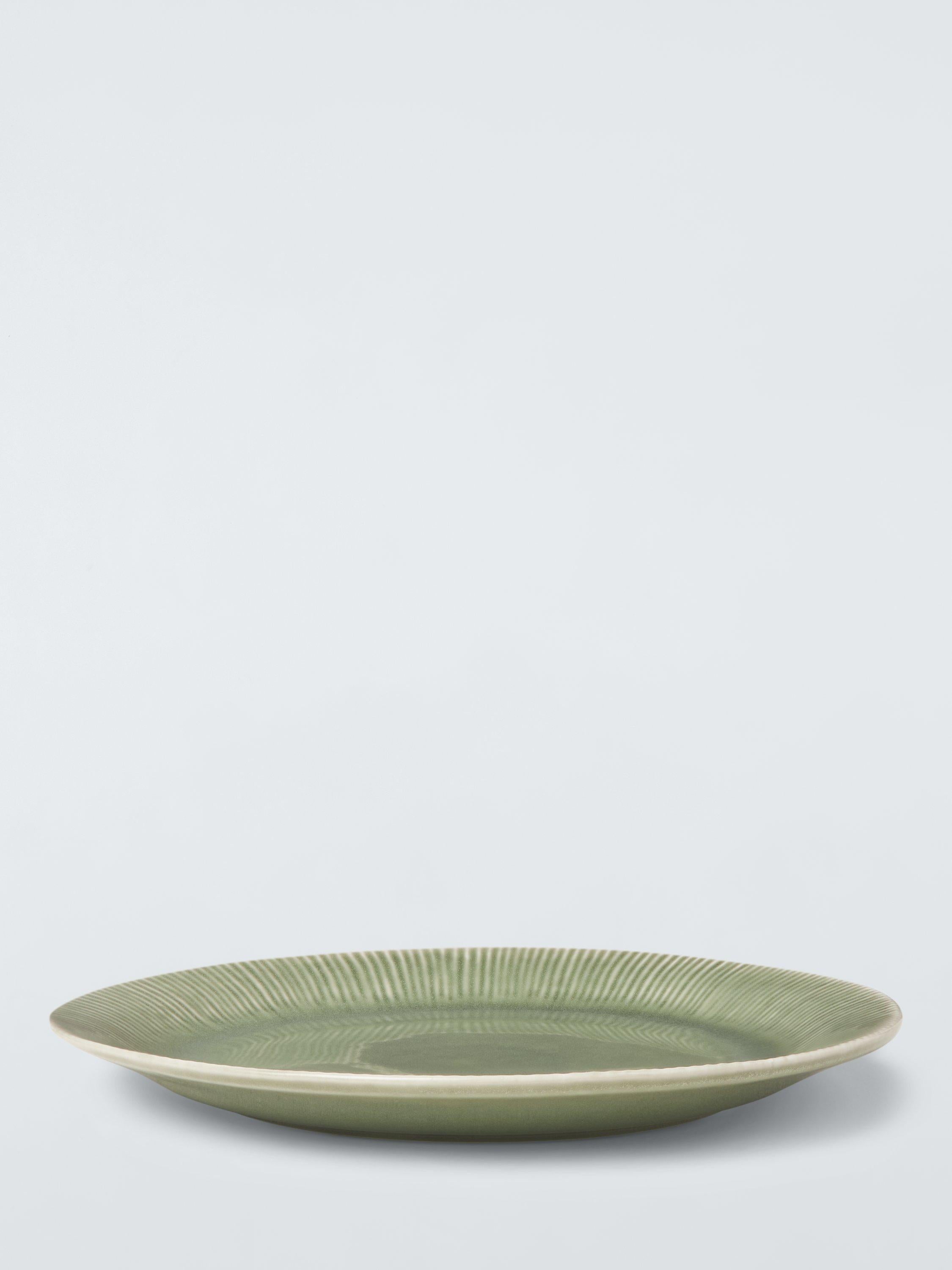 John Lewis stoneware dinner plate green 28cm, imported from the UK