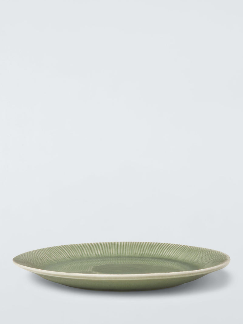 John Lewis stoneware dinner plate green 28cm, imported from the UK
