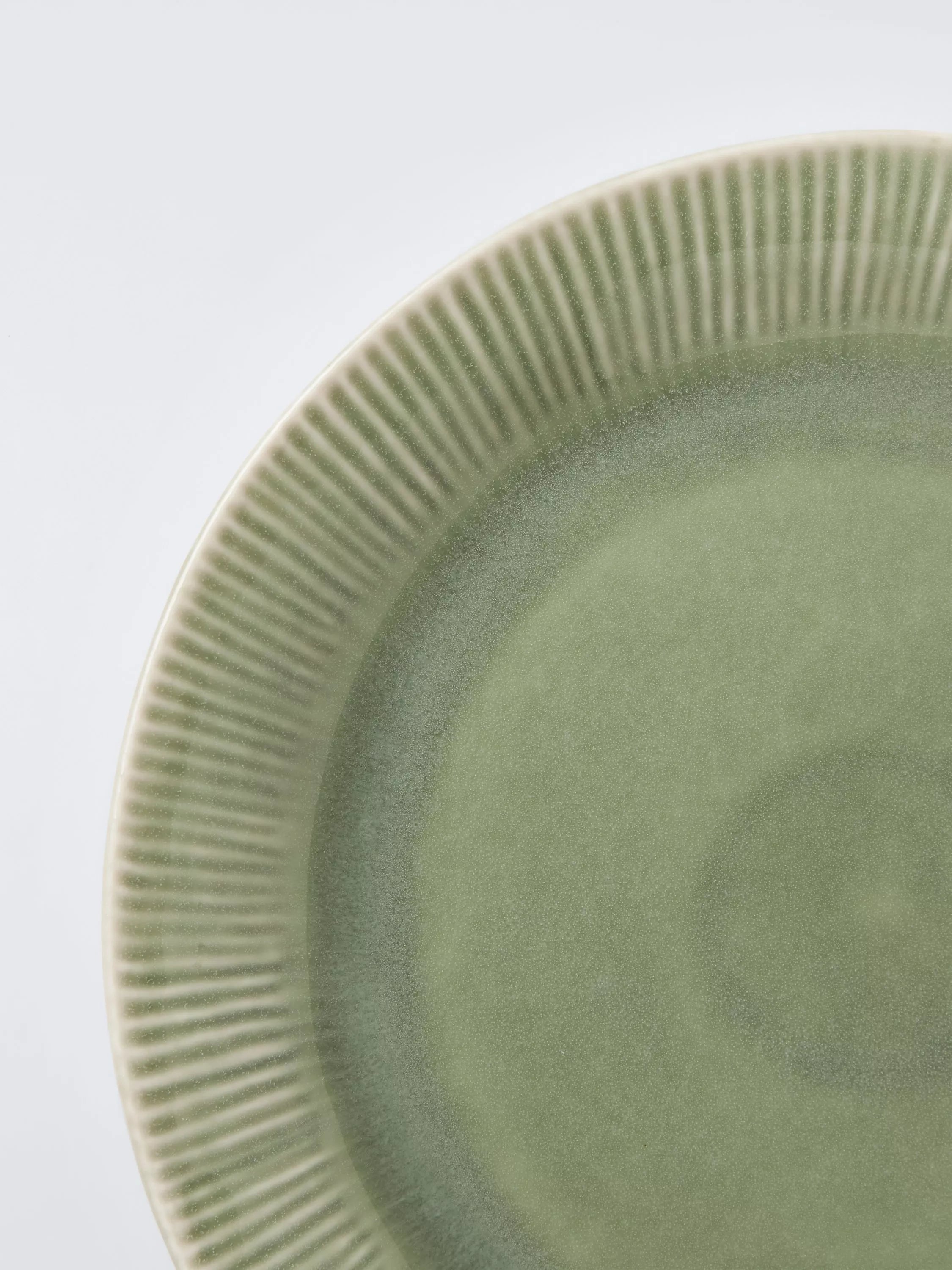 John Lewis stoneware dinner plate green 28cm, imported from the UK