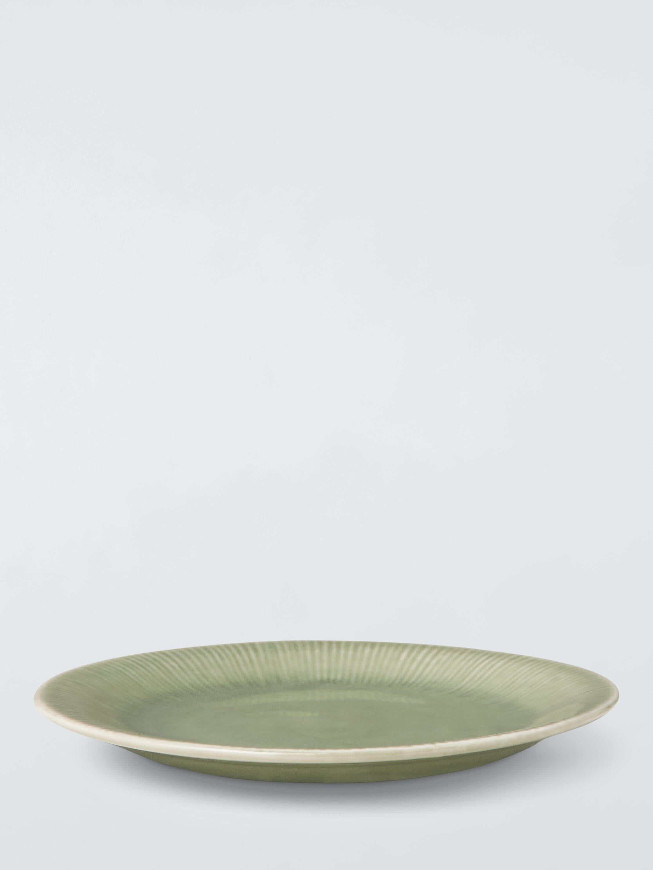 John Lewis Leckford stoneware salad plate 22cm green (British brand)