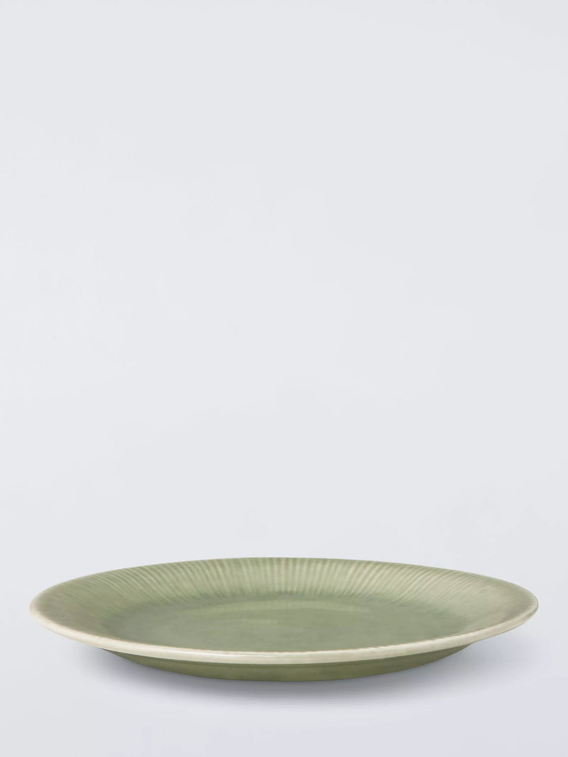 John Lewis Leckford stoneware salad plate 22cm green (British brand)