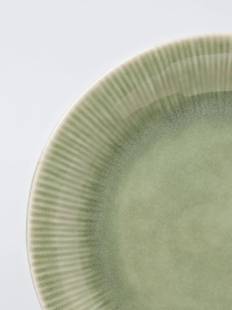 John Lewis Leckford stoneware salad plate 22cm green (British brand)