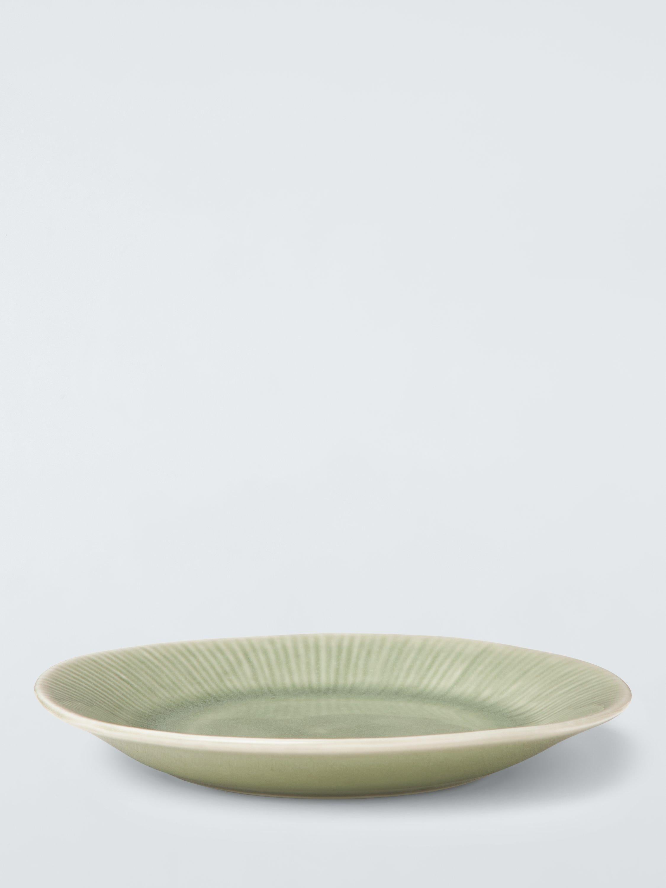 John Lewis green stoneware side plate 16cm, imported from the UK