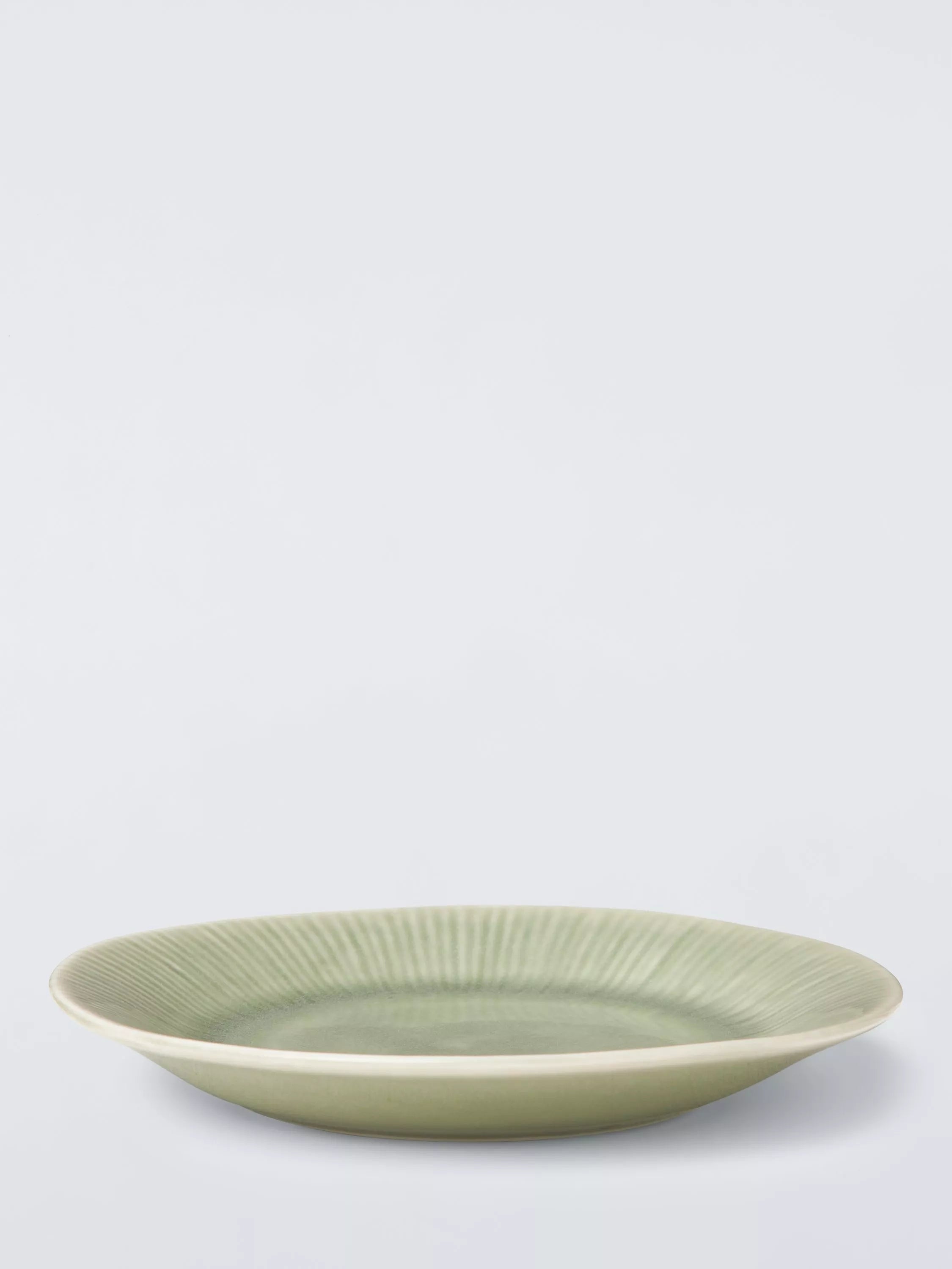 John Lewis green stoneware side plate 16cm, imported from the UK