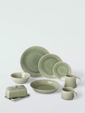 John Lewis green stoneware side plate 16cm, imported from the UK