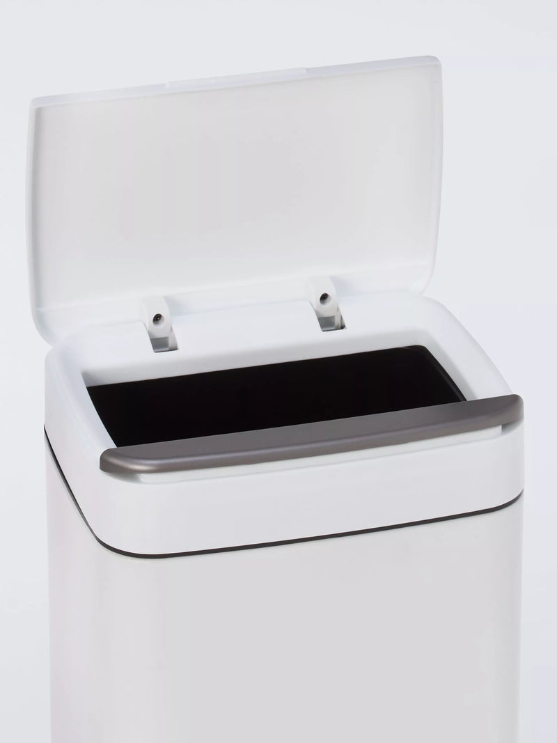 John Lewis rectangular touch bin 6L white, UK version