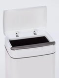 John Lewis rectangular touch bin 6L white, UK version