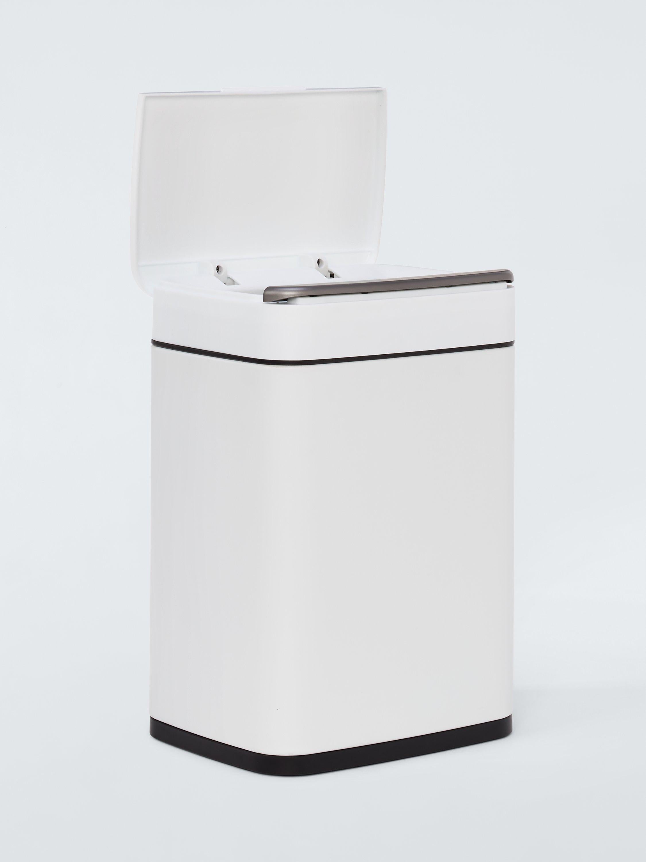 John Lewis rectangular touch bin 6L white, UK version