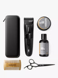 The Beard Hedger Essentials Kit, Cordless Beard Trimmer, Beard Shampoo & Conditioner, Comb & Scissors Gift Set