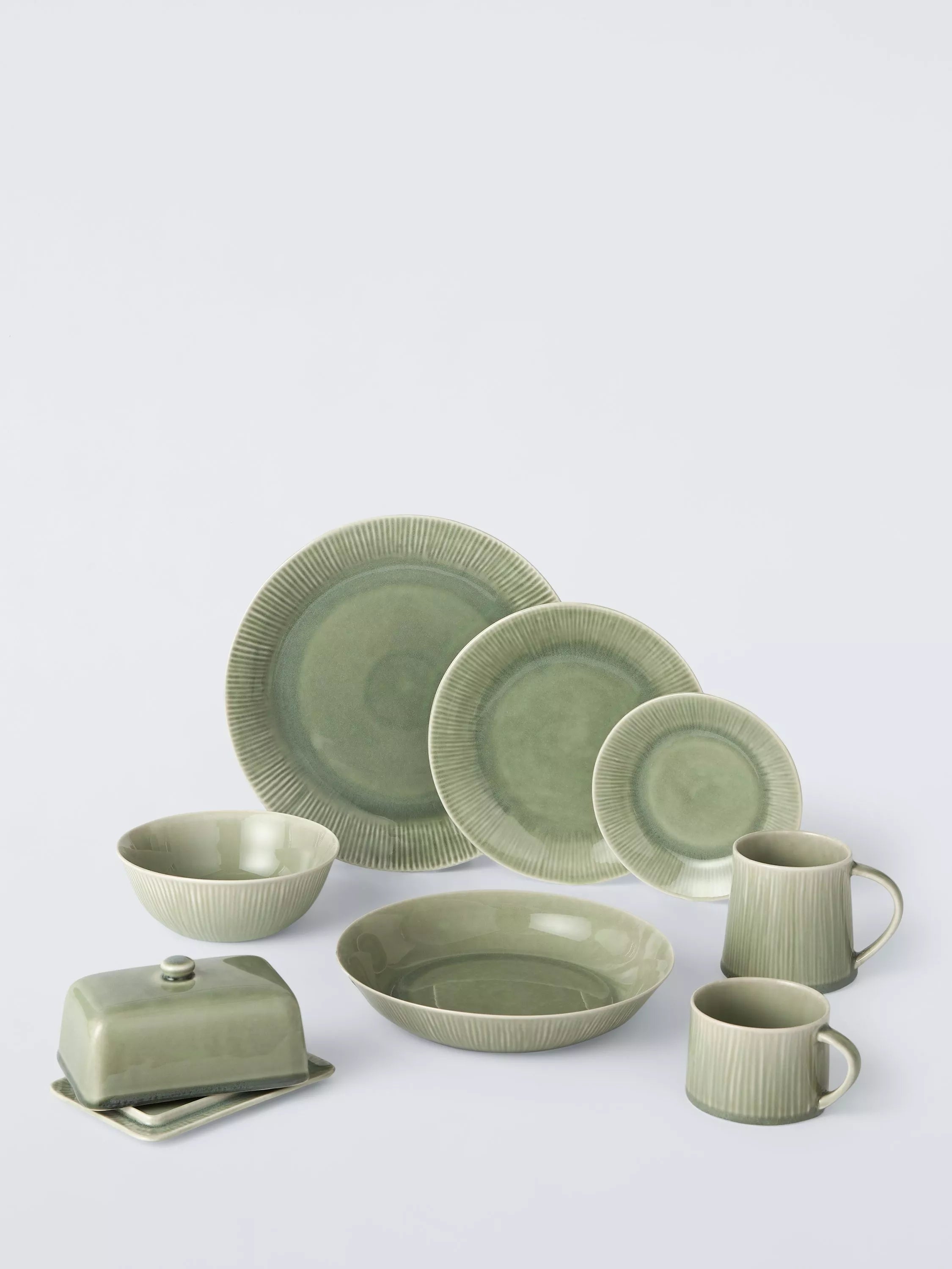 John Lewis Leckford green cereal bowl 16cm, imported from the UK