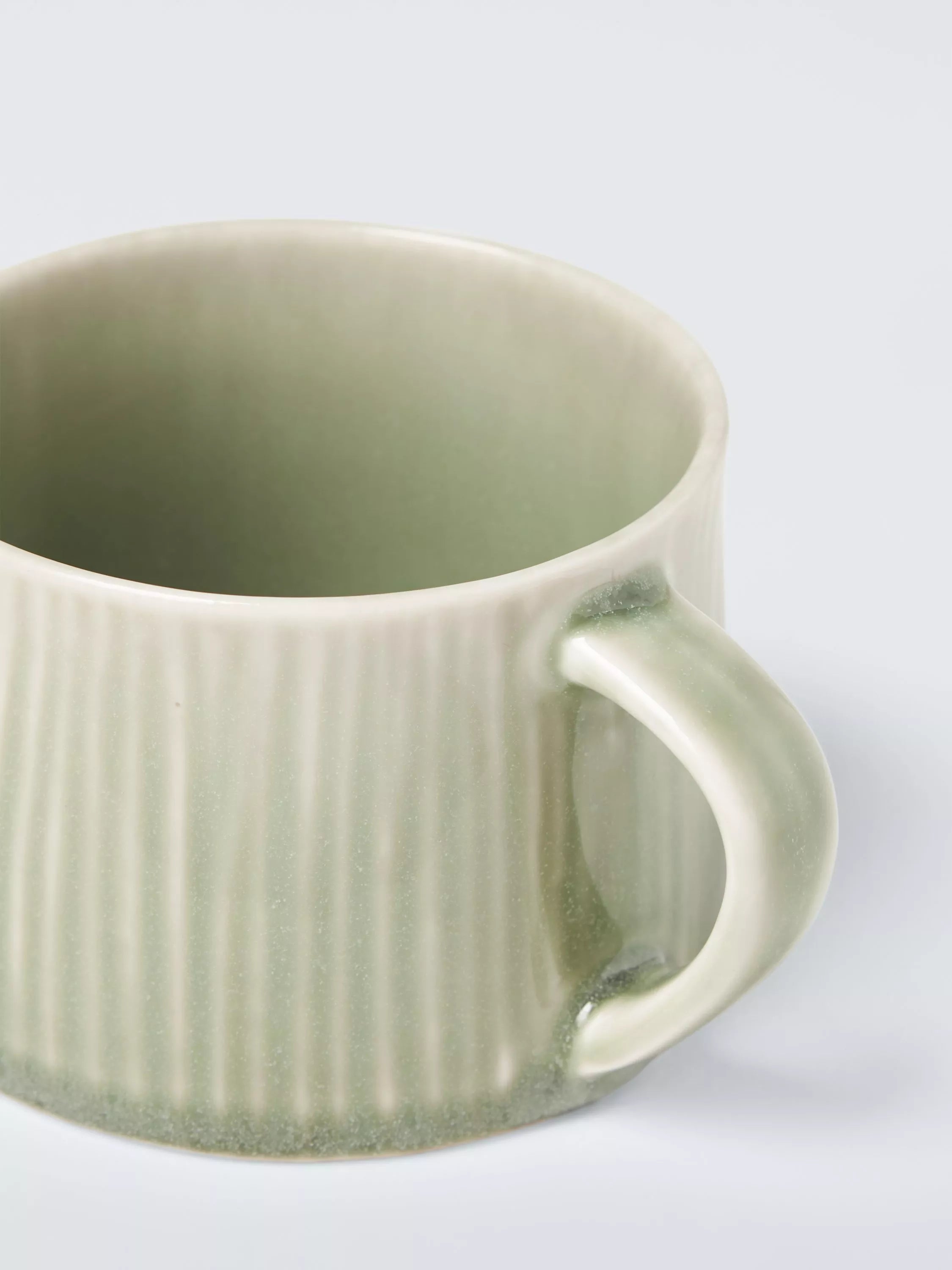 John Lewis stoneware mug green 240ml (British brand)