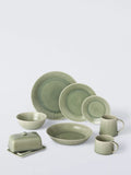 John Lewis Leckford stoneware butter dish green, imported from the UK