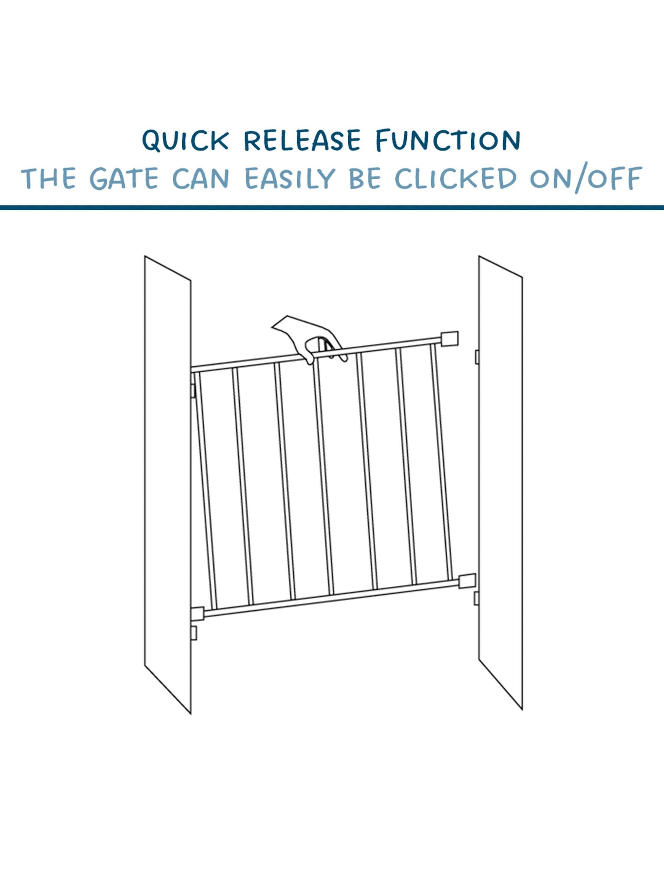 BabyDan No Trip Wall-Mounted Single Panel Safety Gate White 72-78.5cm - British product