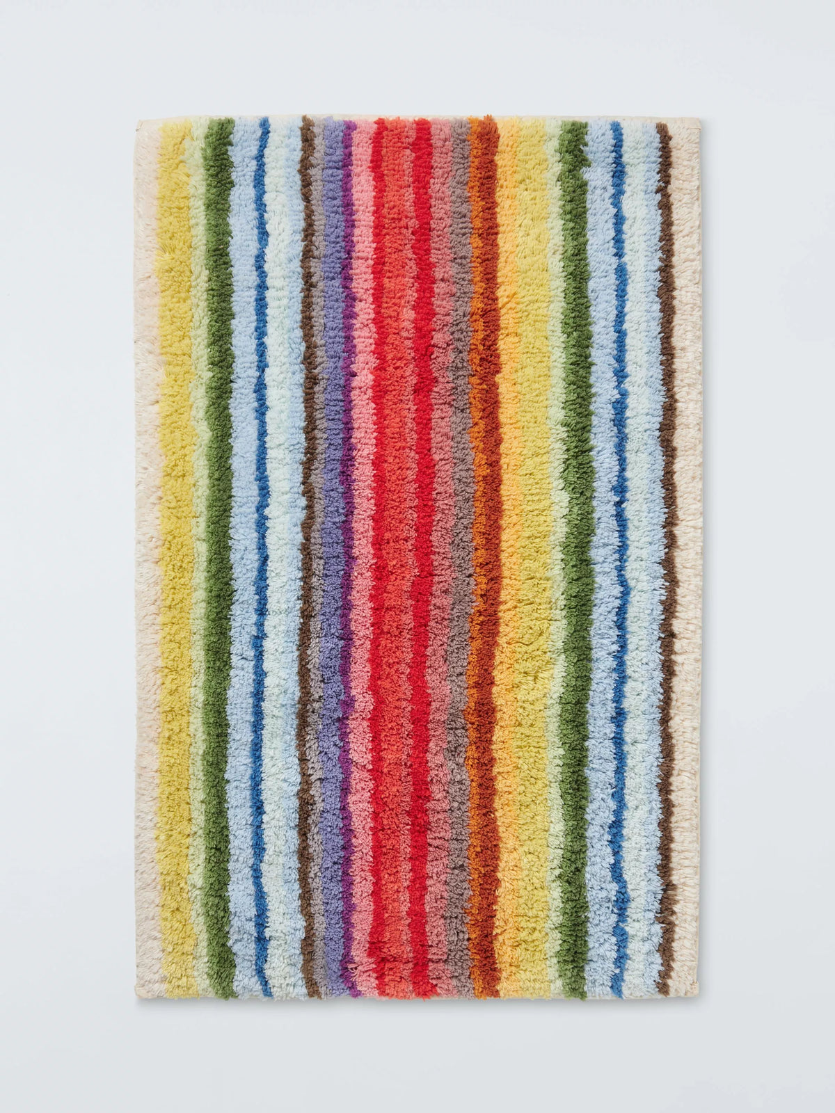 John Lewis tufted reversible stripe cotton bath mat L50xW80cm, UK version