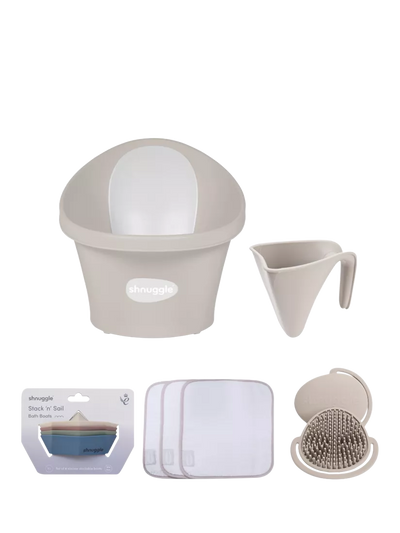 John Lewis Baby Bath Time Essentials Bundle with Tub and Accessories- Buy online at McGrocer