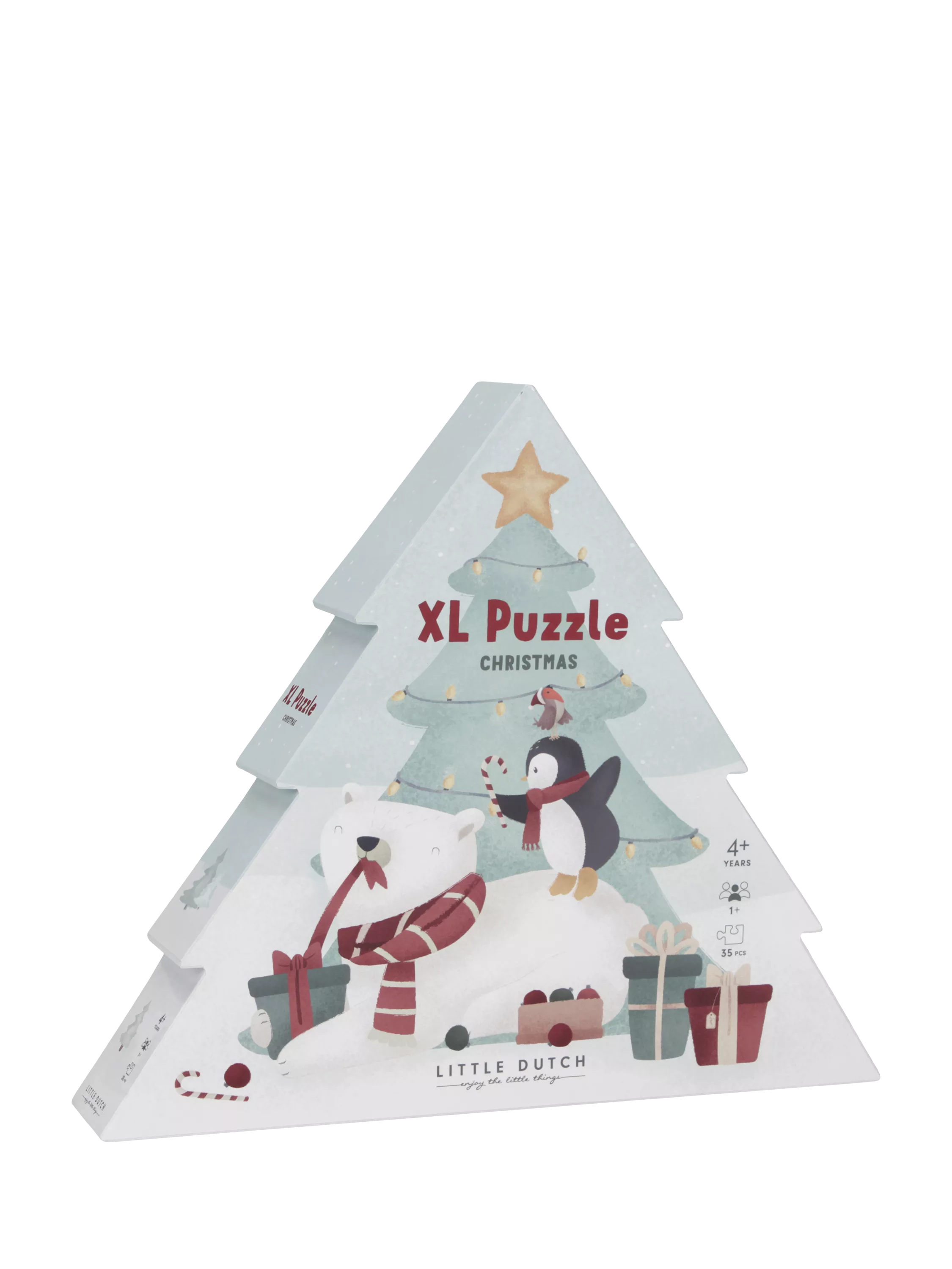 Little Dutch Christmas wooden jigsaw puzzle 35 pieces XL, UK version