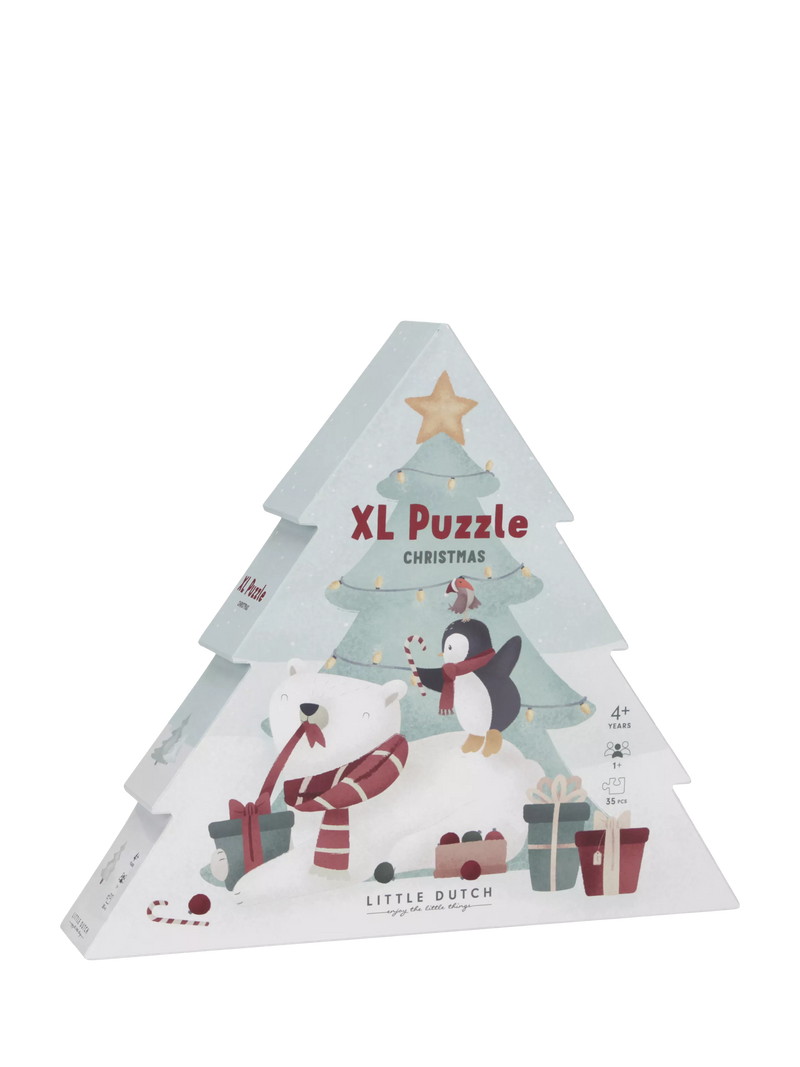 Little Dutch Christmas wooden jigsaw puzzle 35 pieces XL, UK version