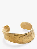 Monica Vinader Capri Hammered Cuff gold, imported from the UK