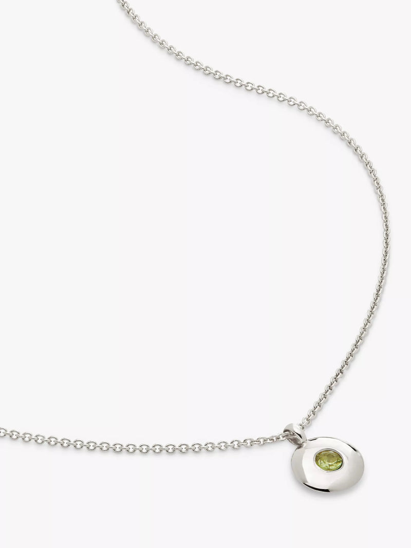 Monica Vinader Birthstone Round Pendant Necklace