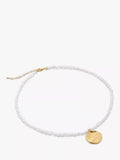 Monica Vinader Capri gold vermeil mini pearl necklace, imported from the UK