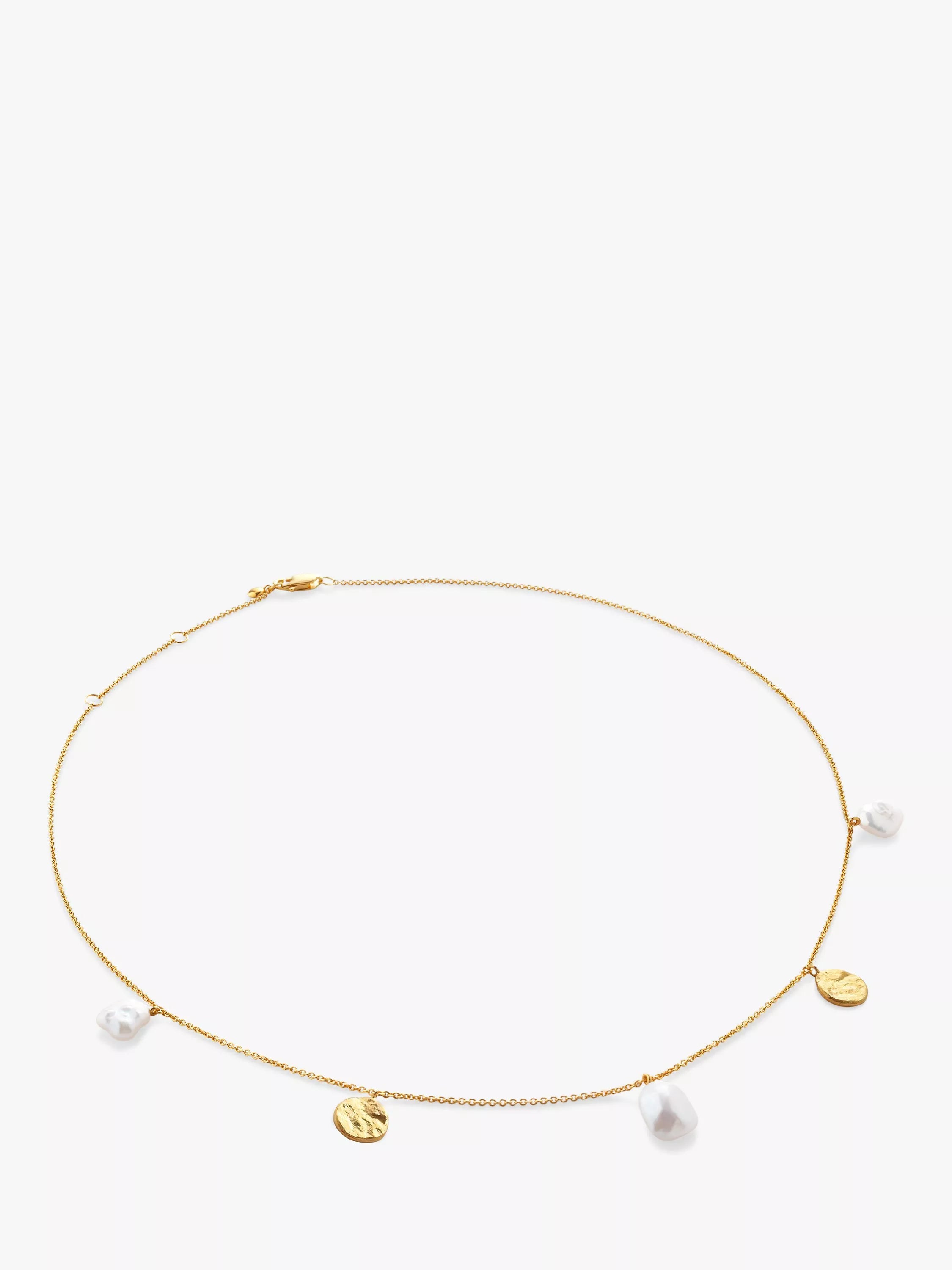 Monica Vinader Capri Pearl Drop Necklace gold, UK version