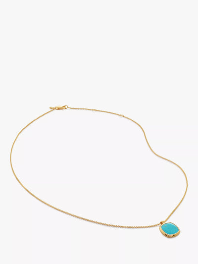 John Lewis Turquoise Pendant Necklace with Gold Chain- Buy online at McGrocer