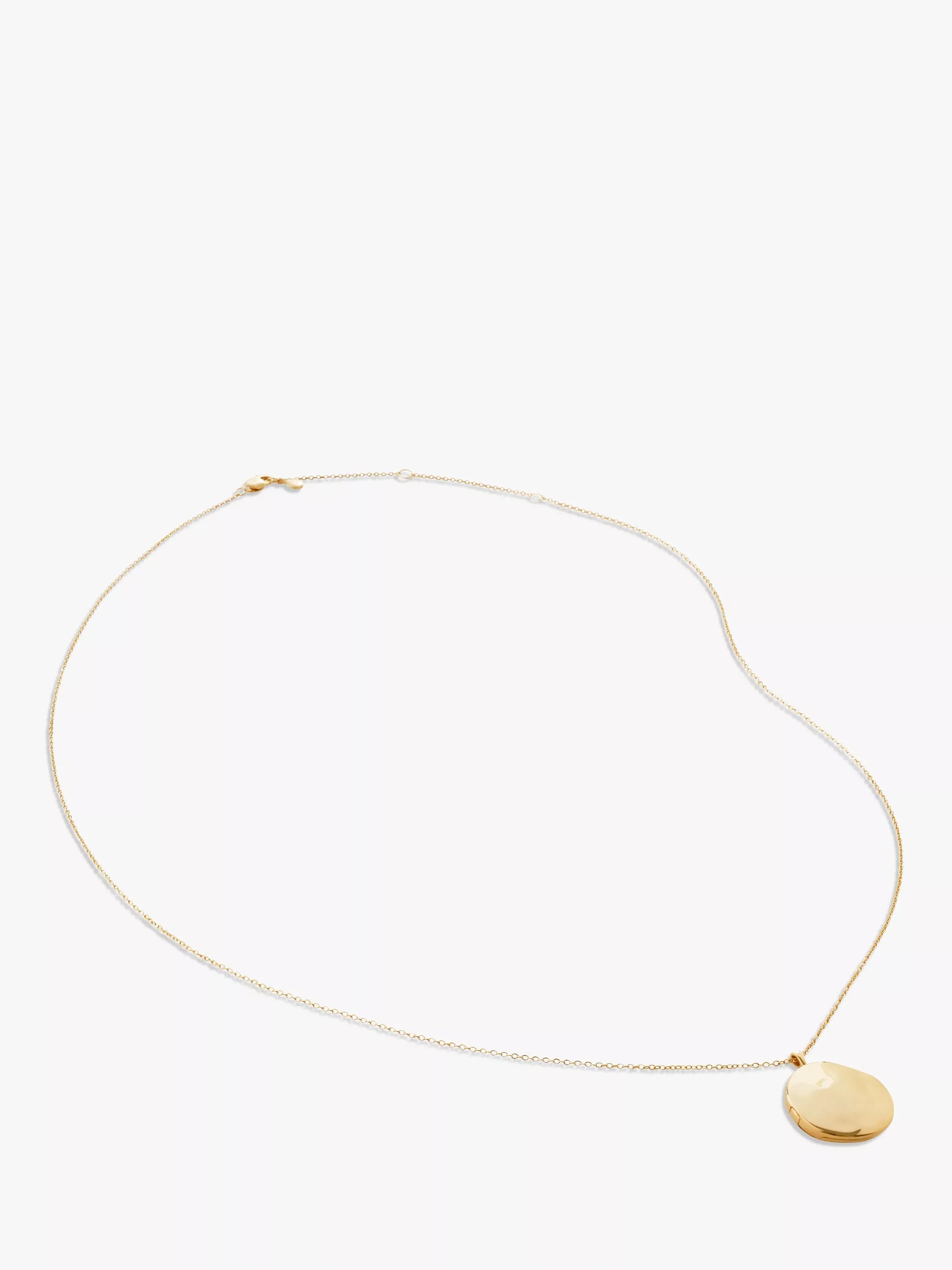 Monica Vinader gold locket necklace (British brand)