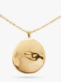 Monica Vinader gold locket necklace (British brand)